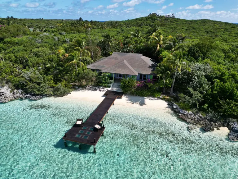 Domek Pier House na wyspie Musha Cay
